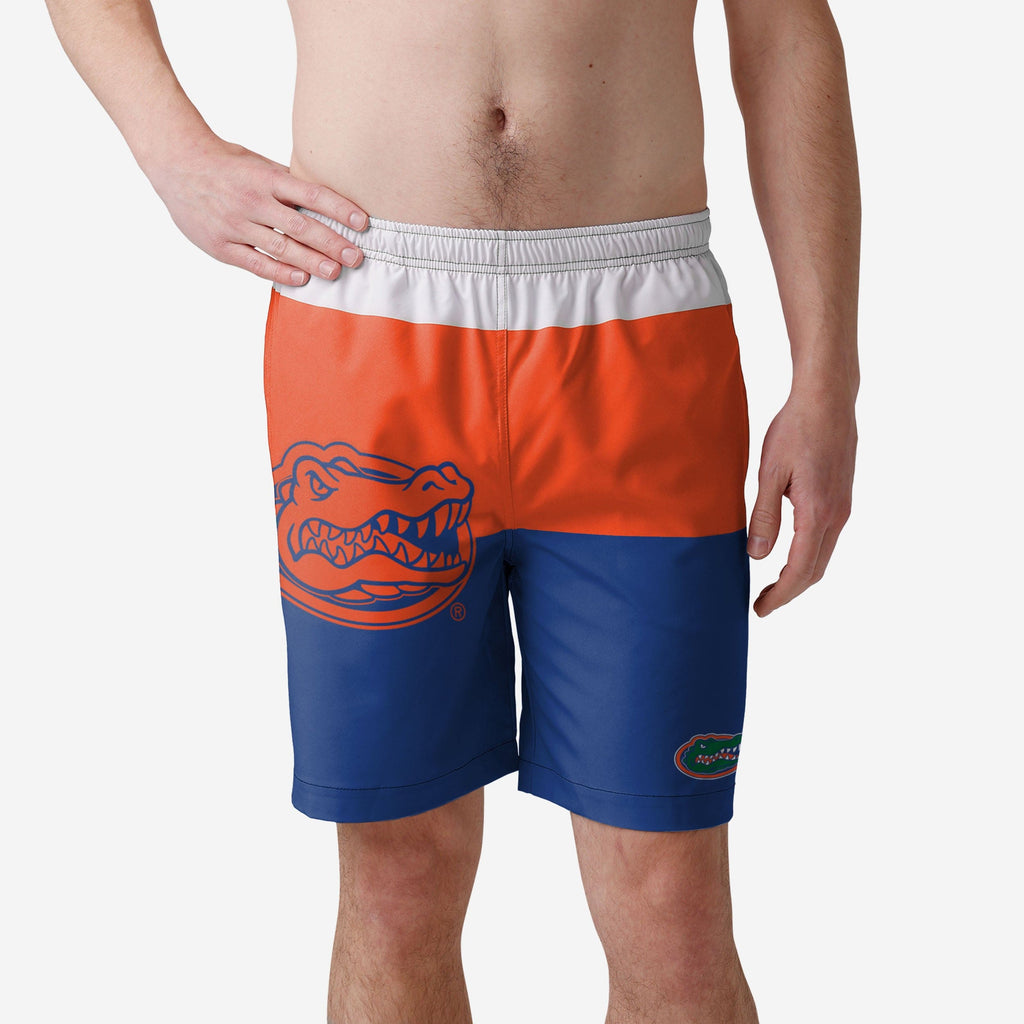 Florida Gators 3 Stripe Big Logo Swimming Trunks FOCO S - FOCO.com