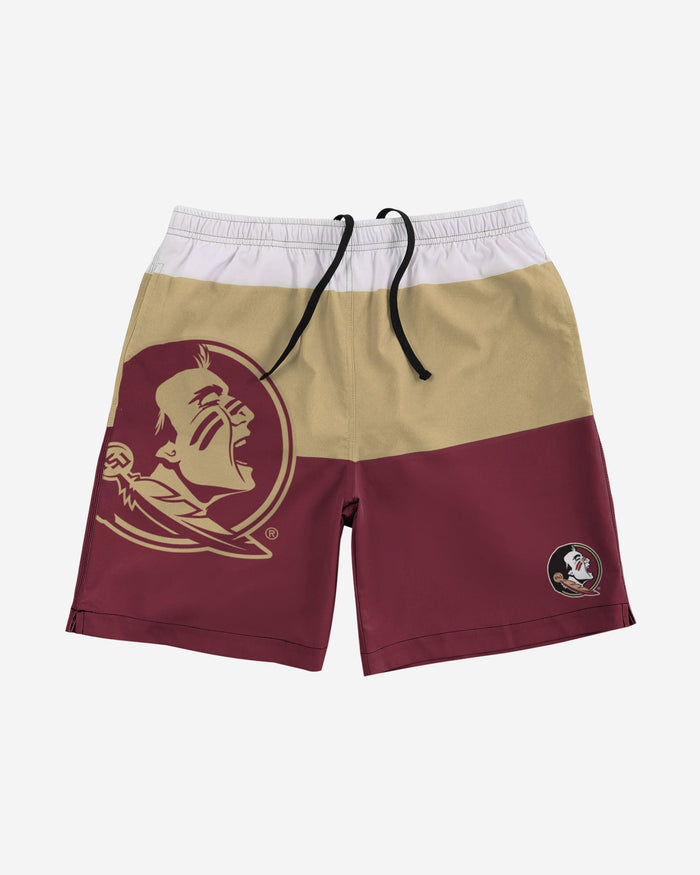 Florida State Seminoles 3 Stripe Big Logo Swimming Trunks FOCO - FOCO.com