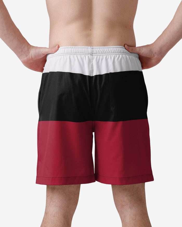 Oklahoma Sooners 3 Stripe Big Logo Swimming Trunks FOCO - FOCO.com