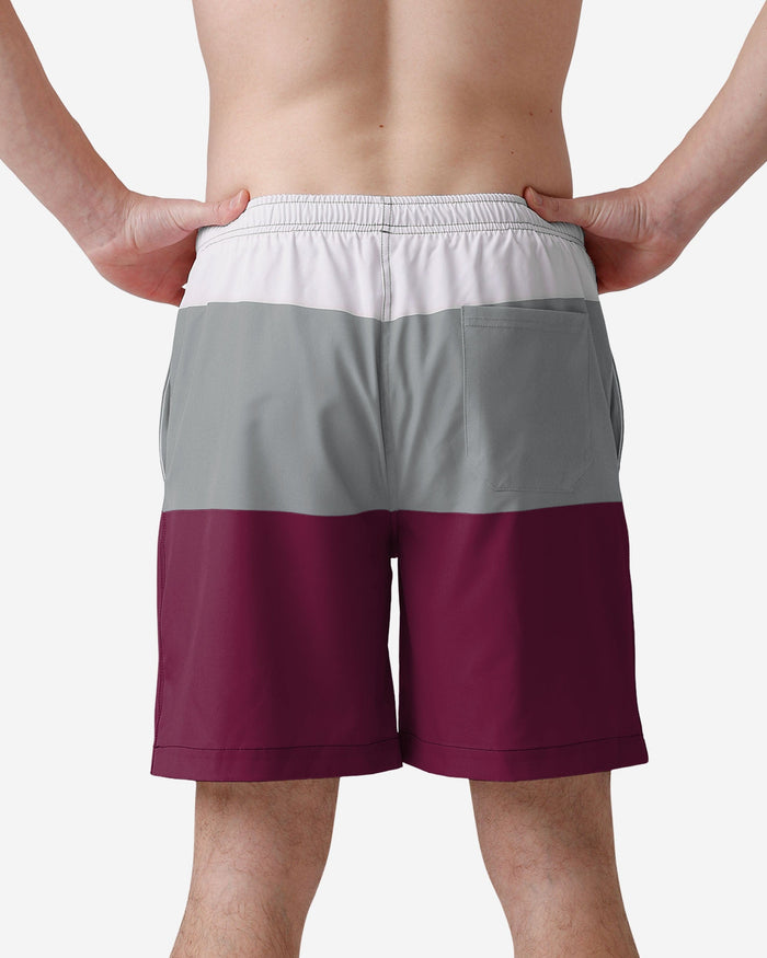 Texas A&M Aggies 3 Stripe Big Logo Swimming Trunks FOCO - FOCO.com