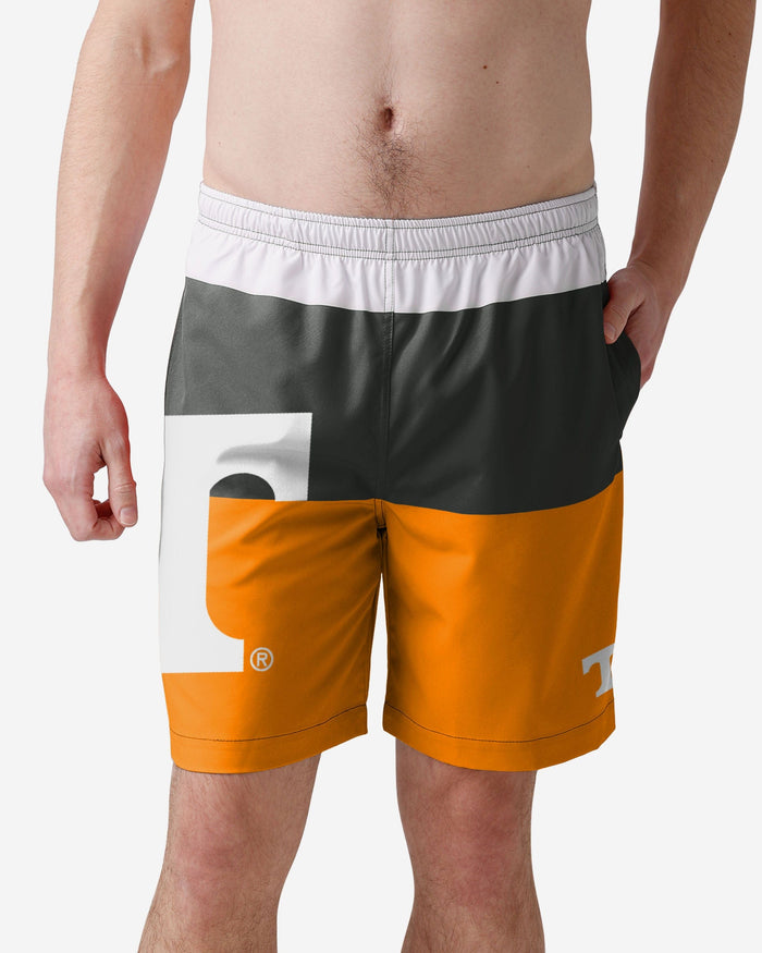 Tennessee Volunteers 3 Stripe Big Logo Swimming Trunks FOCO S - FOCO.com