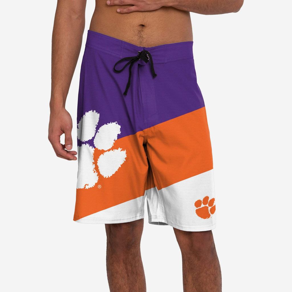 Clemson Tigers Color Dive Boardshorts FOCO S - FOCO.com