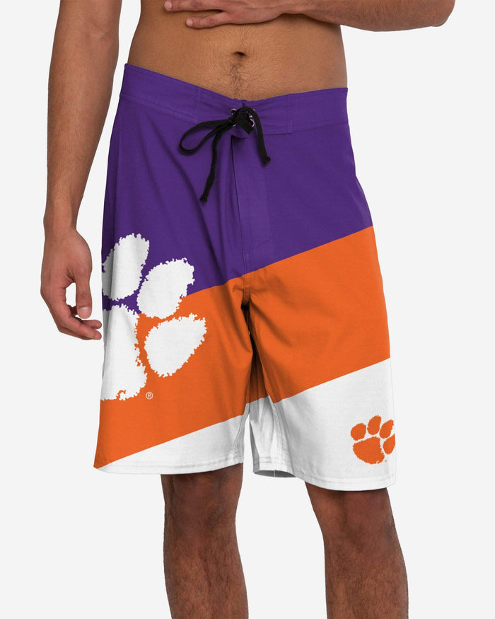 Clemson Tigers Color Dive Boardshorts FOCO S - FOCO.com