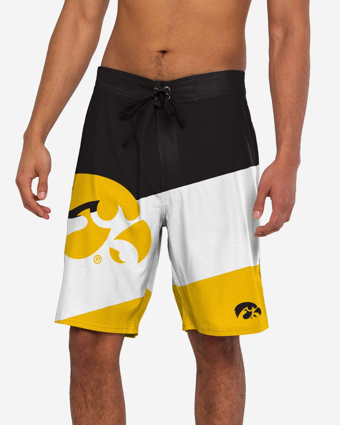 Iowa Hawkeyes Color Dive Boardshorts FOCO S - FOCO.com