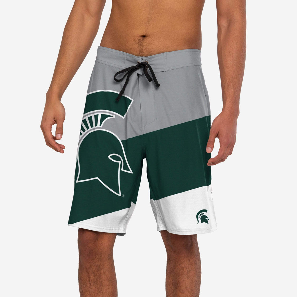 Michigan State Spartans Color Dive Boardshorts FOCO S - FOCO.com