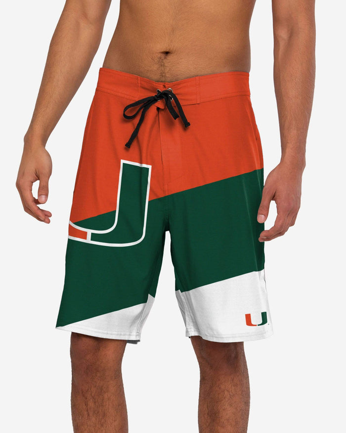 Miami Hurricanes Color Dive Boardshorts FOCO S - FOCO.com