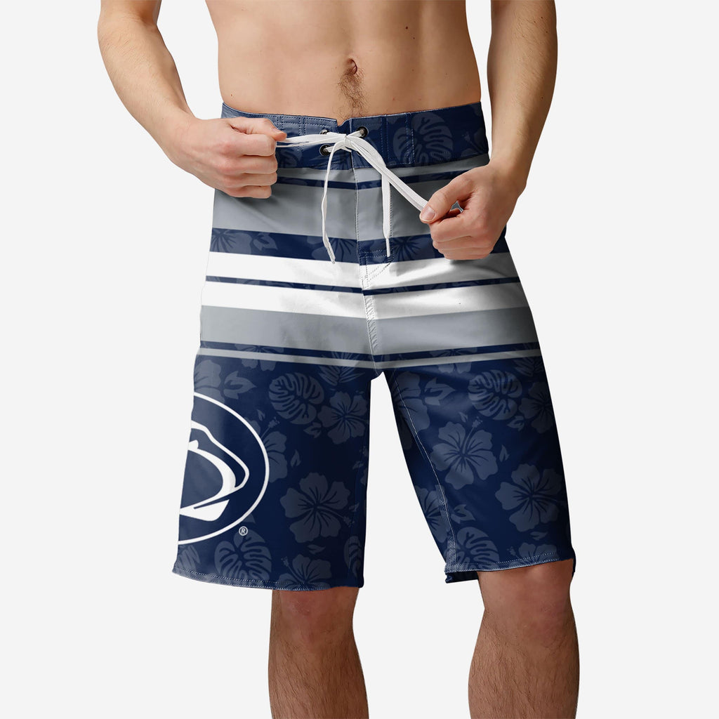 Penn State Nittany Lions Hibiscus Boardwalk Stripe Boardshorts FOCO S - FOCO.com