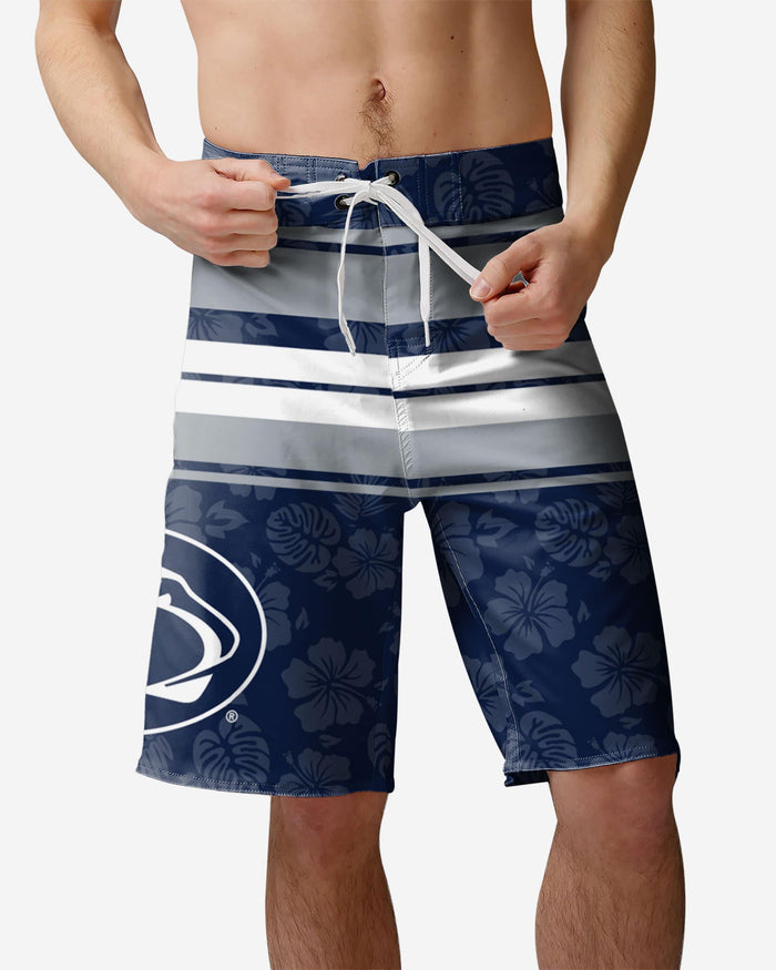 Penn State Nittany Lions Hibiscus Boardwalk Stripe Boardshorts FOCO S - FOCO.com