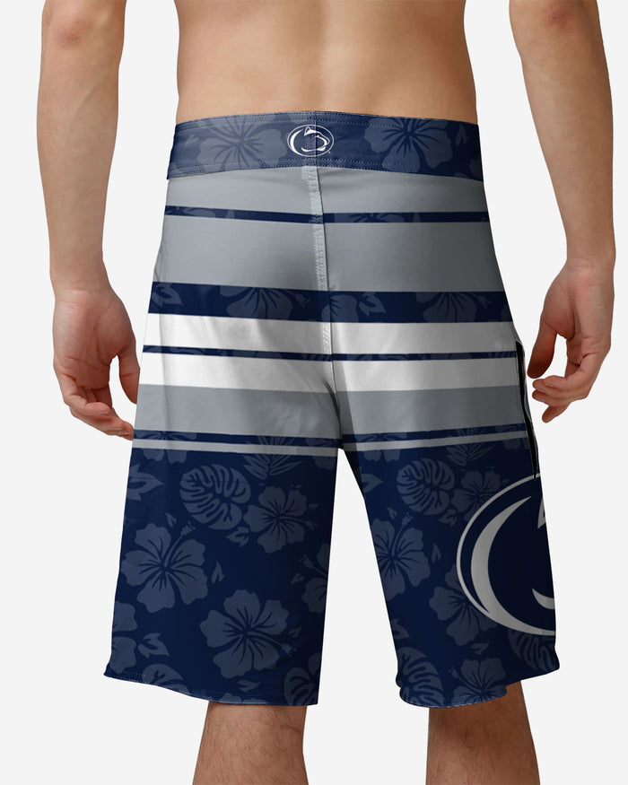 Penn State Nittany Lions Hibiscus Boardwalk Stripe Boardshorts FOCO - FOCO.com