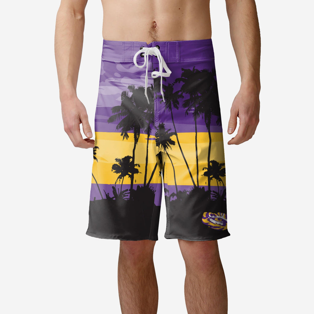 LSU Tigers Sunset Boardshorts FOCO S - FOCO.com