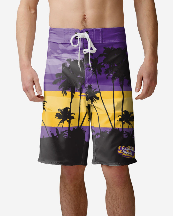 LSU Tigers Sunset Boardshorts FOCO S - FOCO.com