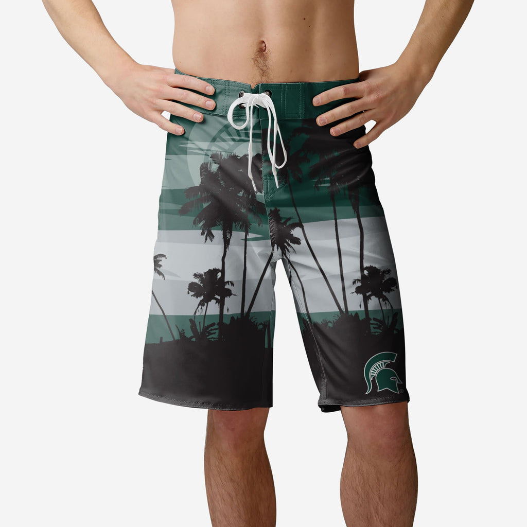 Michigan State Spartans Sunset Boardshorts FOCO S - FOCO.com