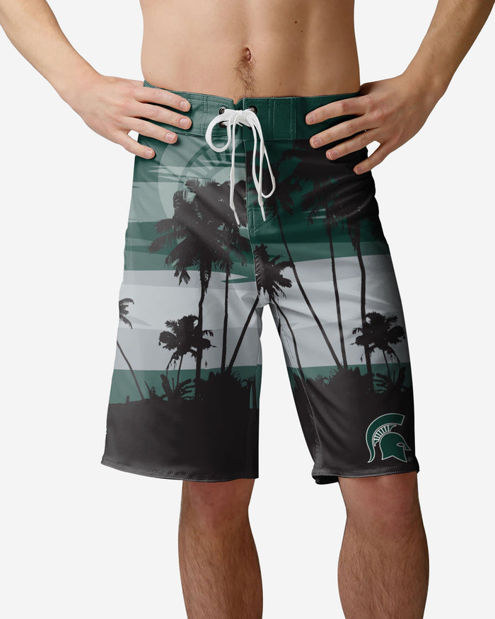 Michigan State Spartans Sunset Boardshorts FOCO S - FOCO.com