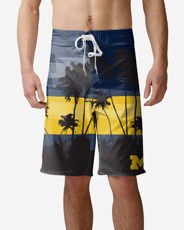 Michigan Wolverines Sunset Boardshorts FOCO - FOCO.com