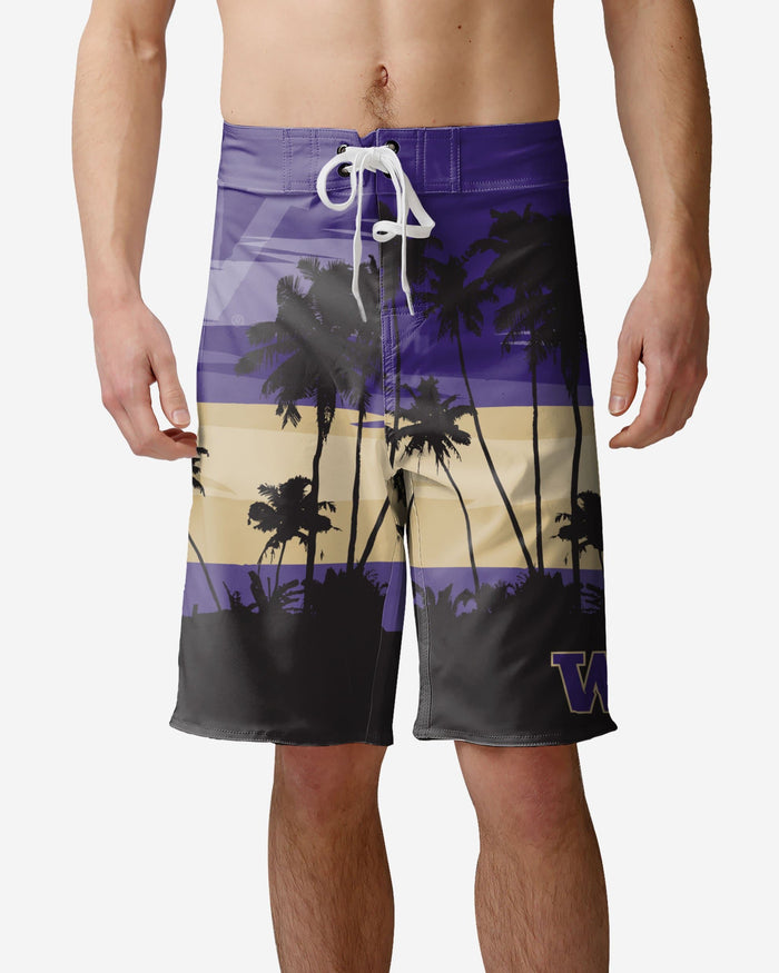 Washington Huskies Sunset Boardshorts FOCO S - FOCO.com