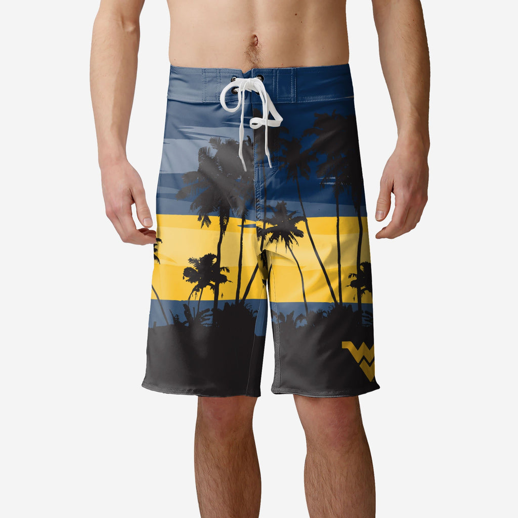 West Virginia Mountaineers Sunset Boardshorts FOCO S - FOCO.com