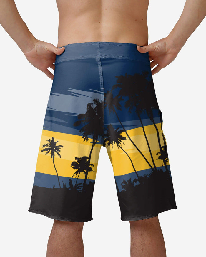 West Virginia Mountaineers Sunset Boardshorts FOCO - FOCO.com