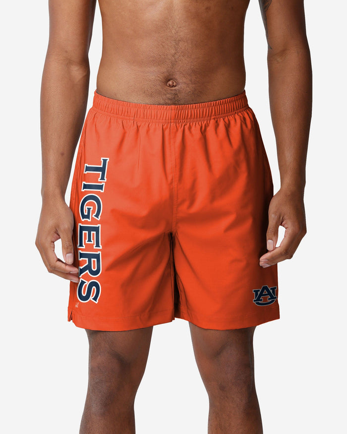 Auburn Tigers Solid Wordmark Traditional Swimming Trunks FOCO S - FOCO.com