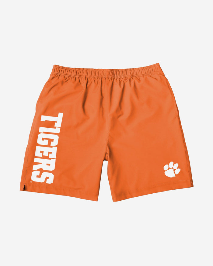 Clemson Tigers Solid Wordmark Traditional Swimming Trunks FOCO - FOCO.com