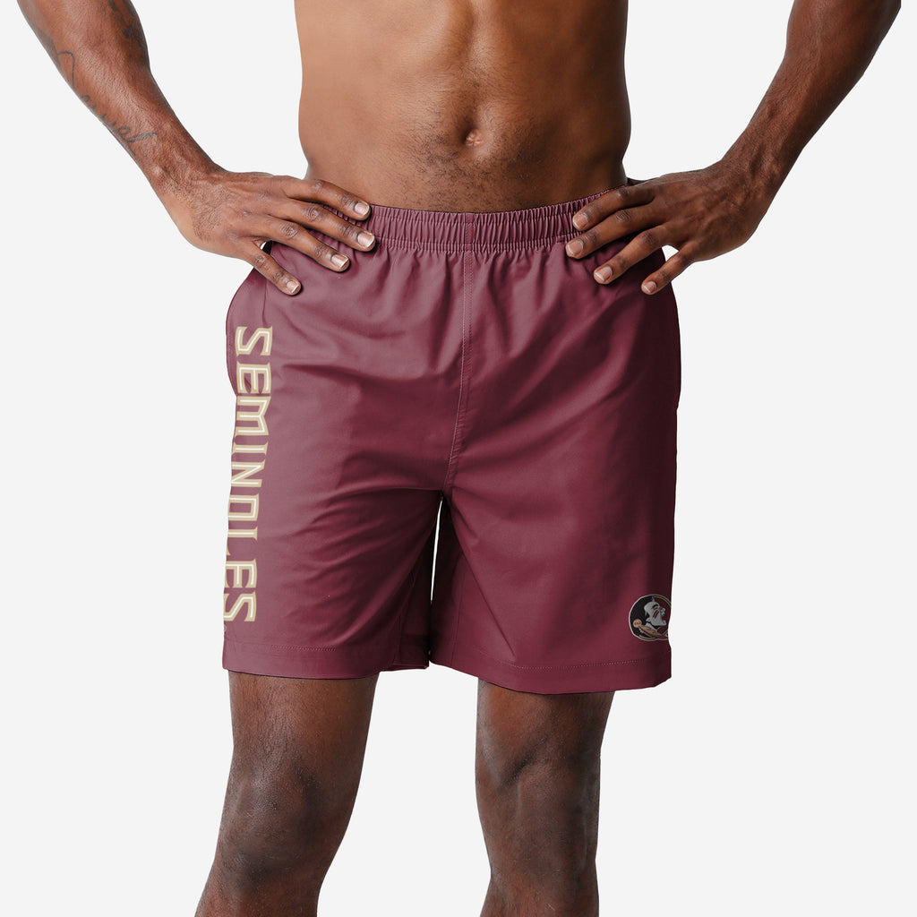 Florida State Seminoles Solid Wordmark Traditional Swimming Trunks FOCO S - FOCO.com