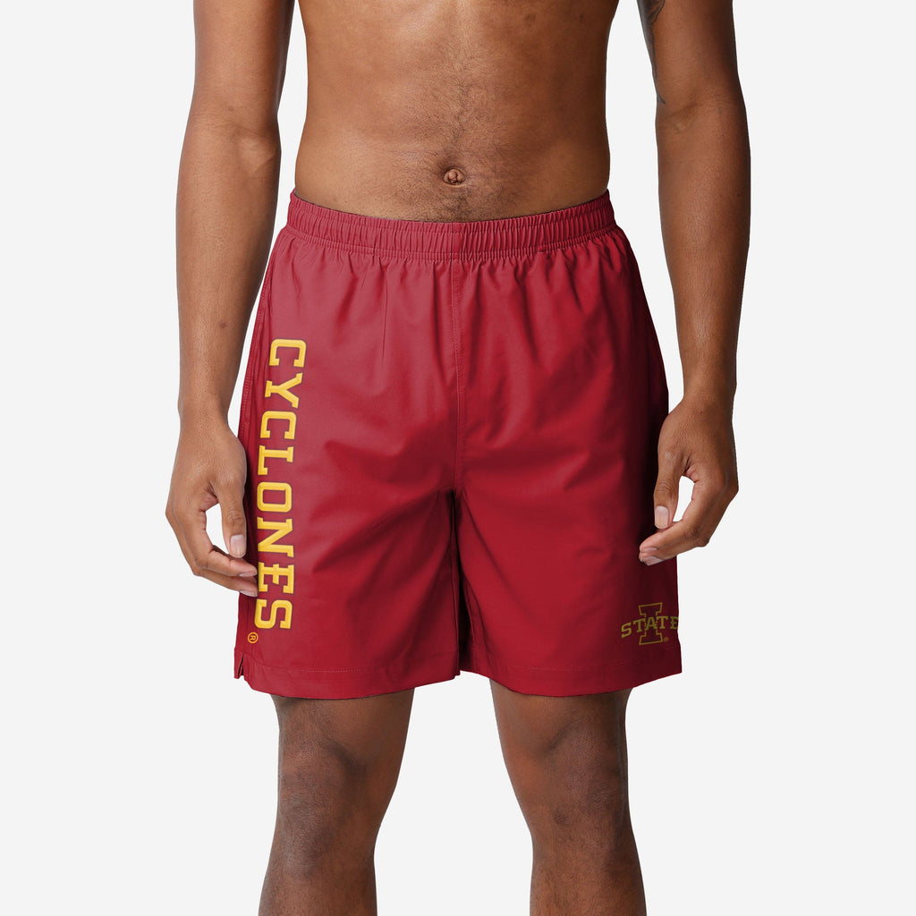 Iowa State Cyclones Solid Wordmark Traditional Swimming Trunks FOCO S - FOCO.com