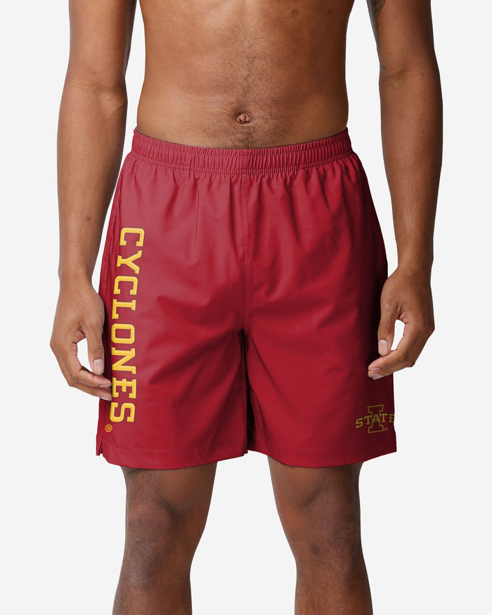 Iowa State Cyclones Solid Wordmark Traditional Swimming Trunks FOCO S - FOCO.com