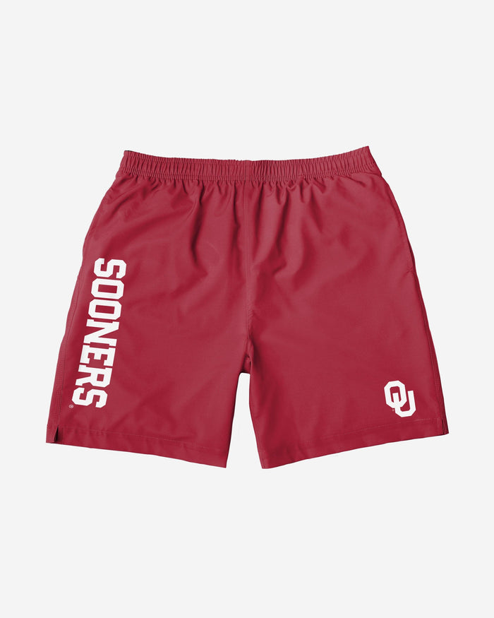 Oklahoma Sooners Solid Wordmark Traditional Swimming Trunks FOCO - FOCO.com