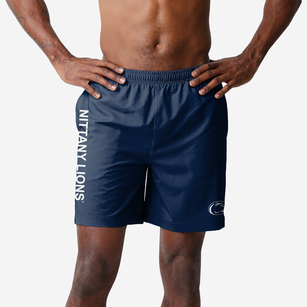 Penn State Nittany Lions Solid Wordmark Traditional Swimming Trunks FOCO S - FOCO.com