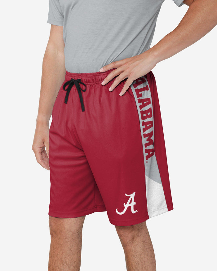 Alabama Crimson Tide Side Stripe Training Shorts FOCO S - FOCO.com