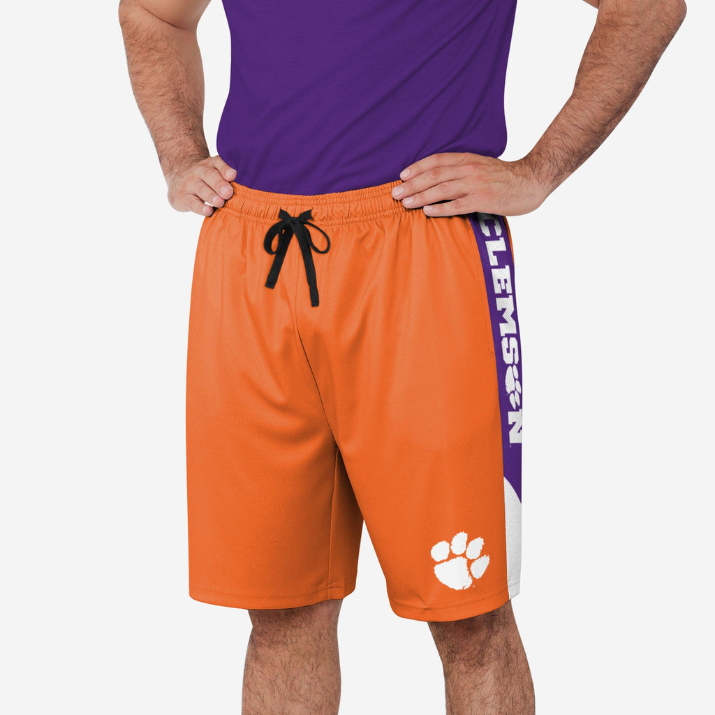 Clemson Tigers Side Stripe Training Shorts FOCO S - FOCO.com