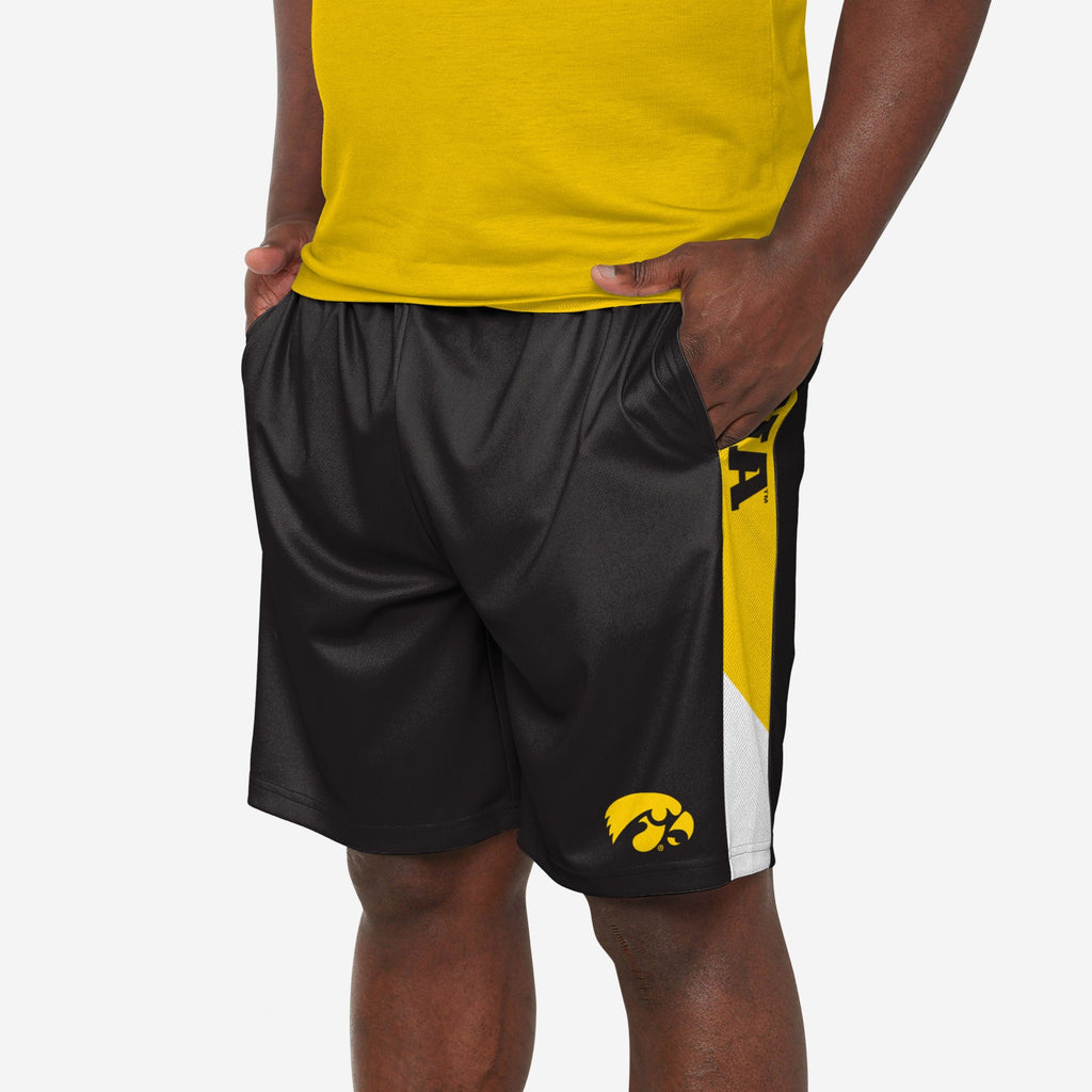 Iowa Hawkeyes Side Stripe Training Shorts FOCO S - FOCO.com