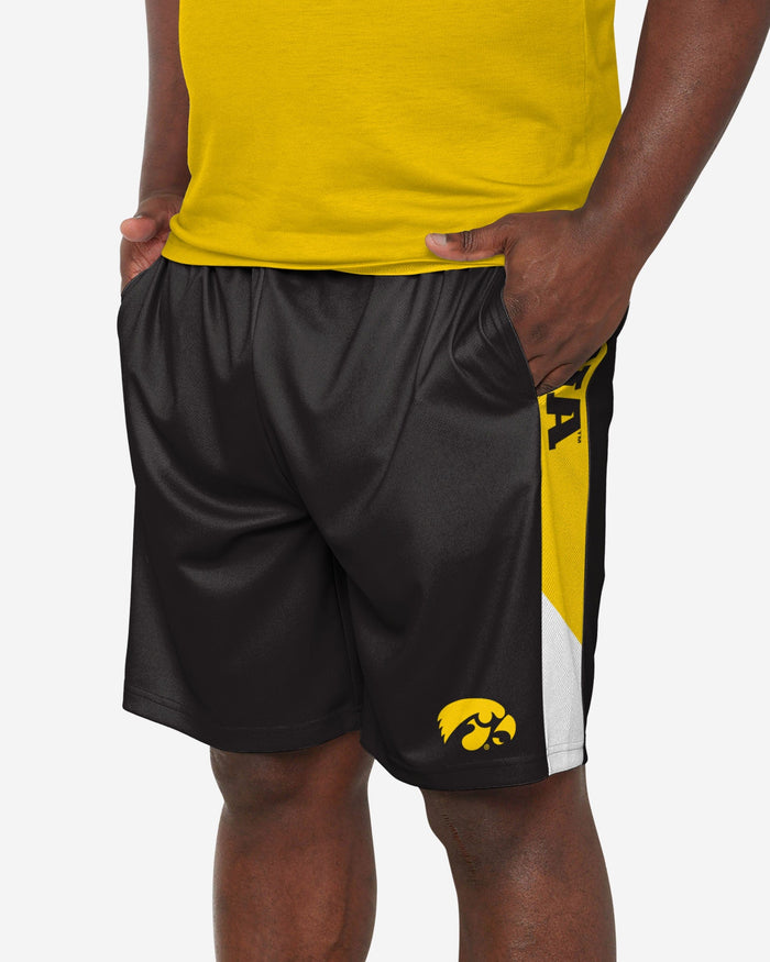 Iowa Hawkeyes Side Stripe Training Shorts FOCO S - FOCO.com