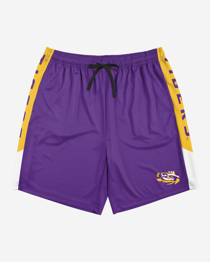 LSU Tigers Side Stripe Training Shorts FOCO - FOCO.com