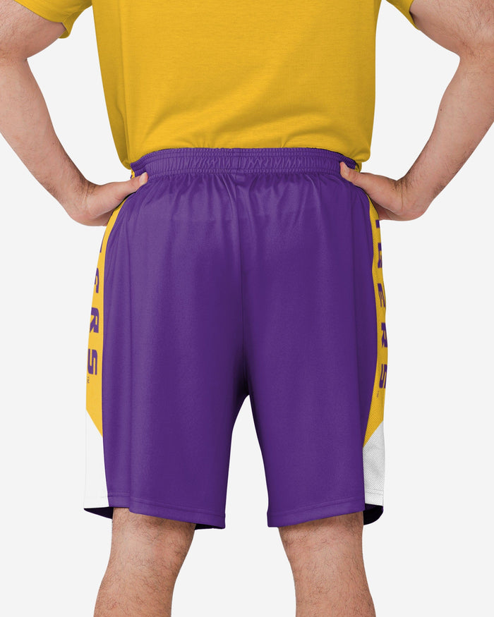 LSU Tigers Side Stripe Training Shorts FOCO - FOCO.com