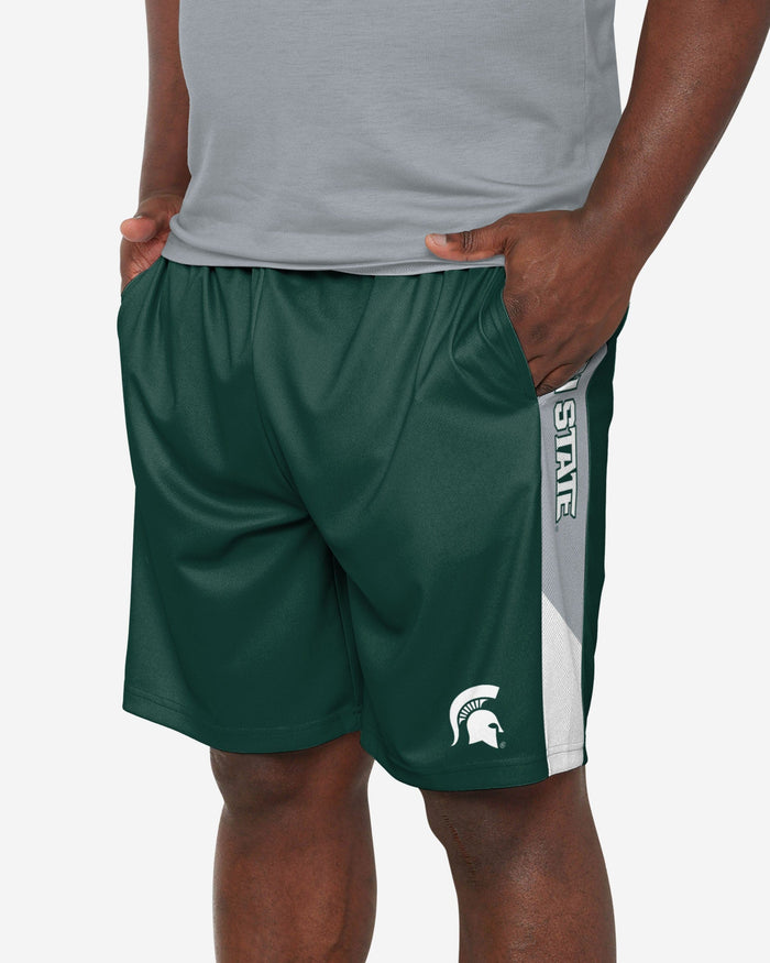 Michigan State Spartans Side Stripe Training Shorts FOCO S - FOCO.com