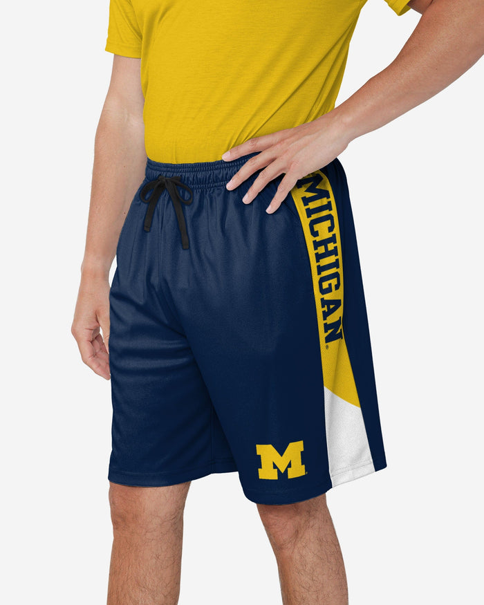 Michigan Wolverines Side Stripe Training Shorts FOCO S - FOCO.com