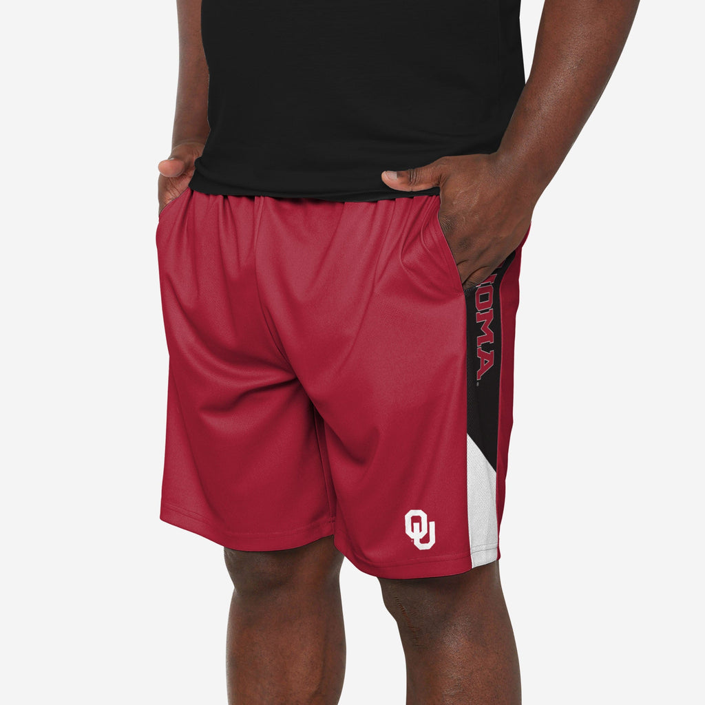 Oklahoma Sooners Side Stripe Training Shorts FOCO S - FOCO.com