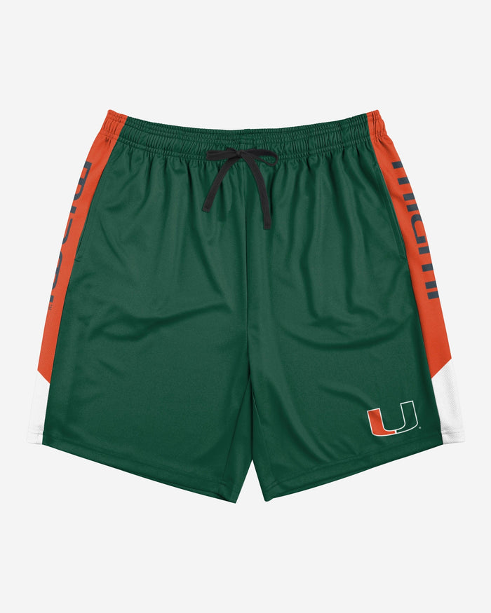 Miami Hurricanes Side Stripe Training Shorts FOCO - FOCO.com