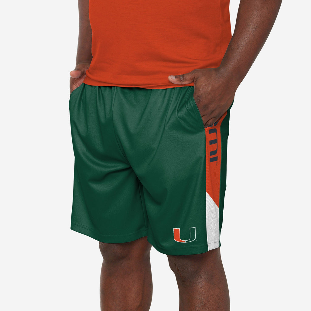 Miami Hurricanes Side Stripe Training Shorts FOCO S - FOCO.com