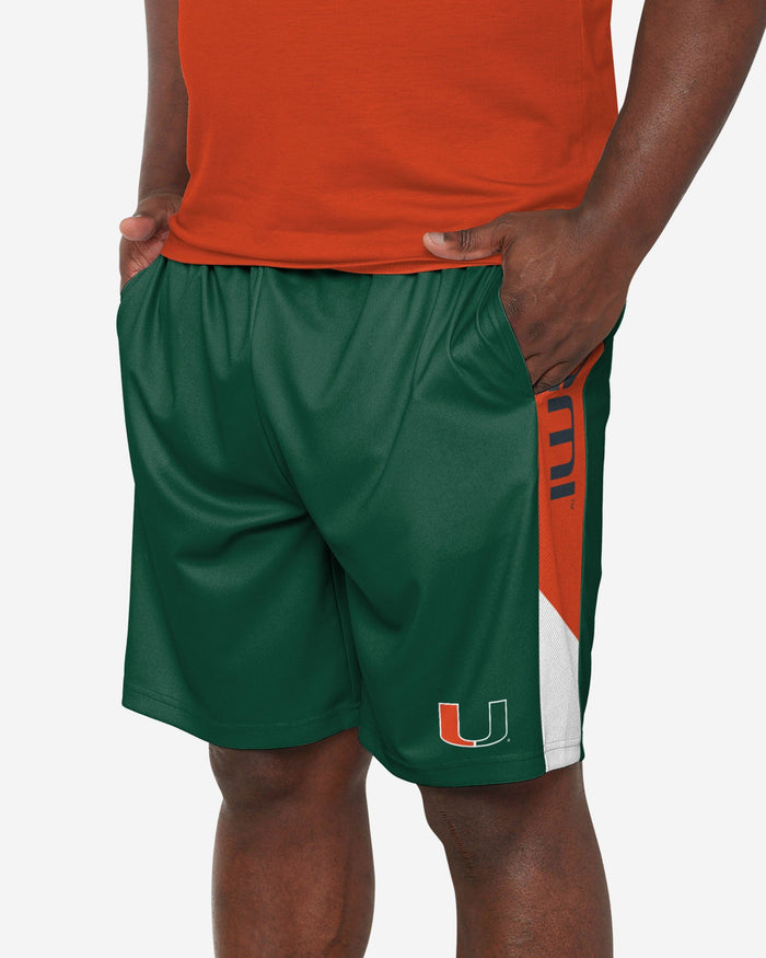 Miami Hurricanes Side Stripe Training Shorts FOCO S - FOCO.com