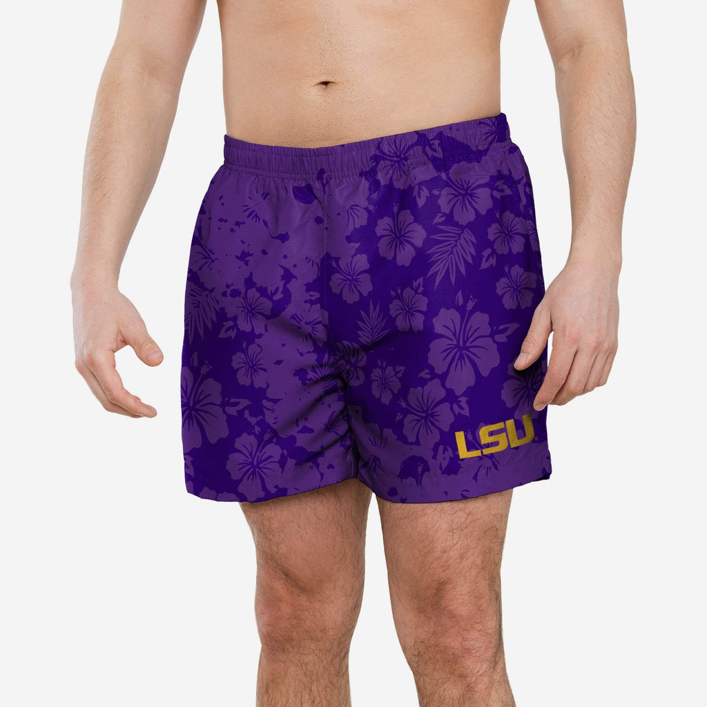 LSU Tigers Color Change-Up Swimming Trunks FOCO S - FOCO.com