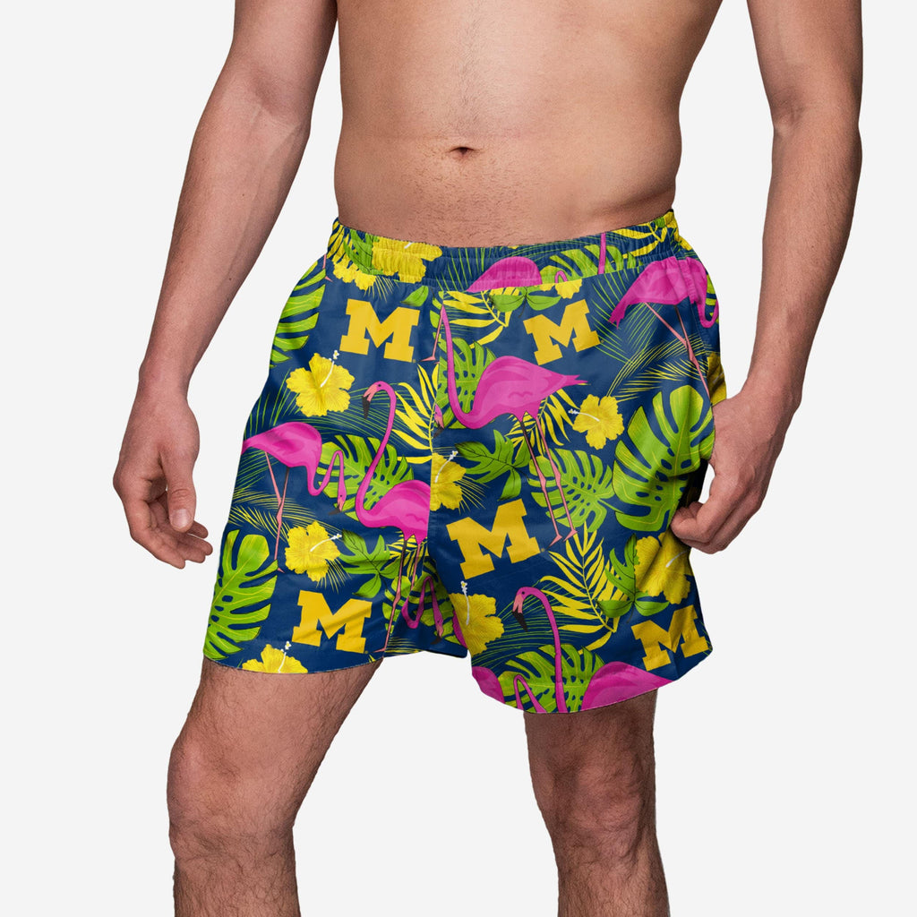 Michigan Wolverines Highlights Swimming Trunks FOCO S - FOCO.com