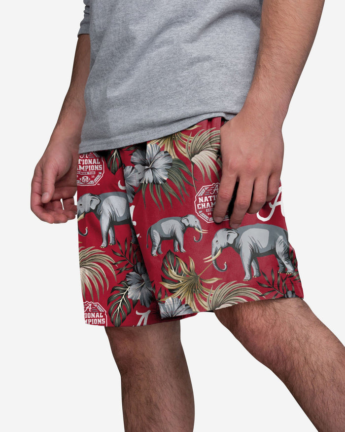 Alabama Crimson Tide 2020 Football National Champions Wildlife Swimming Trunks FOCO S - FOCO.com