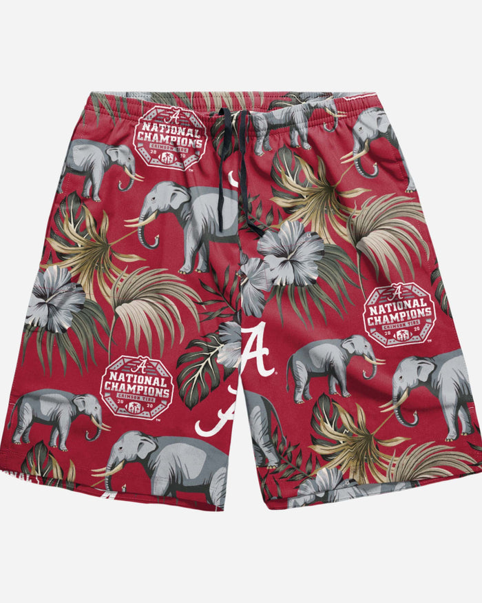 Alabama Crimson Tide 2020 Football National Champions Wildlife Swimming Trunks FOCO - FOCO.com