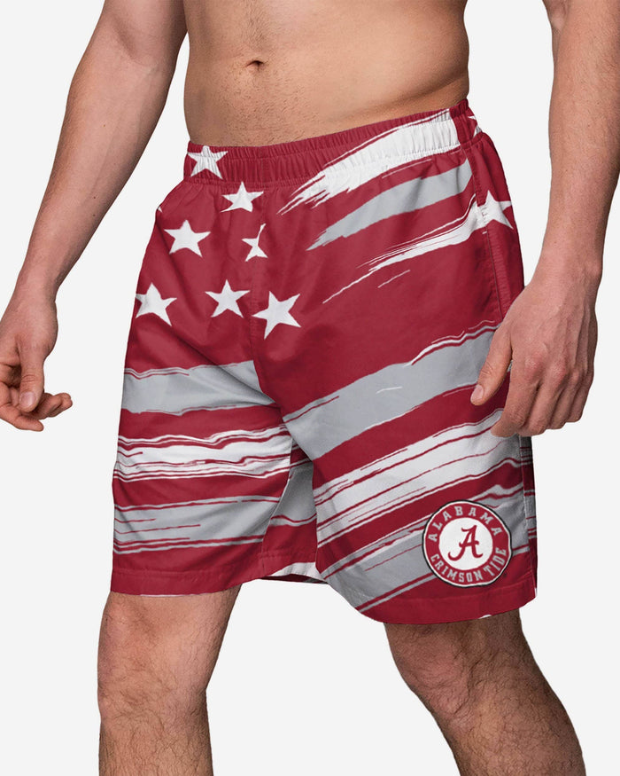 Alabama Crimson Tide Americana Swimming Trunks FOCO S - FOCO.com