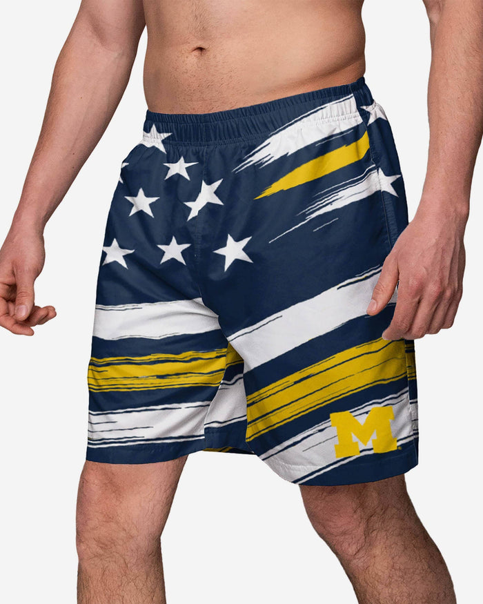 Michigan Wolverines Americana Swimming Trunks FOCO S - FOCO.com