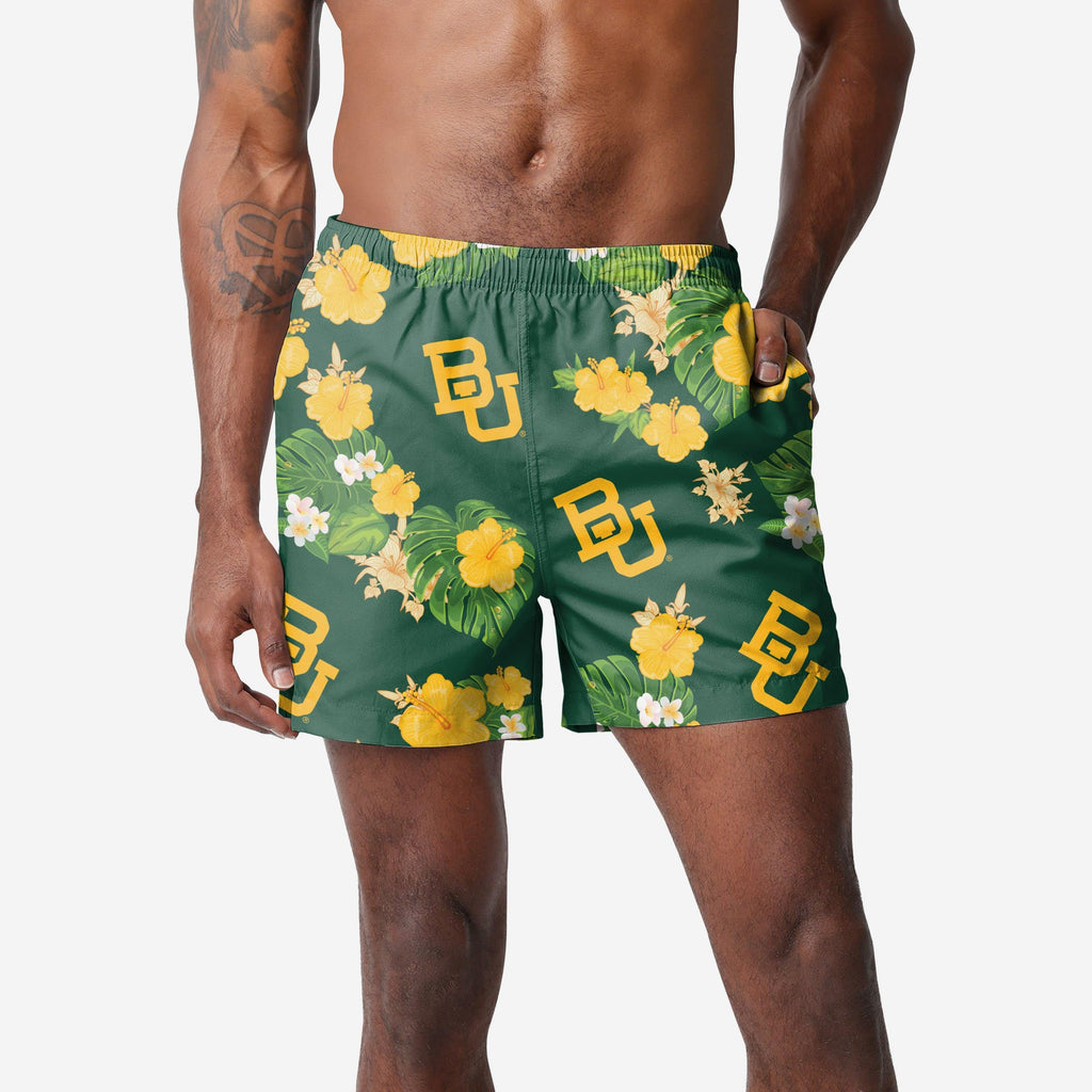 Baylor Bears Floral Swimming Trunks FOCO S - FOCO.com