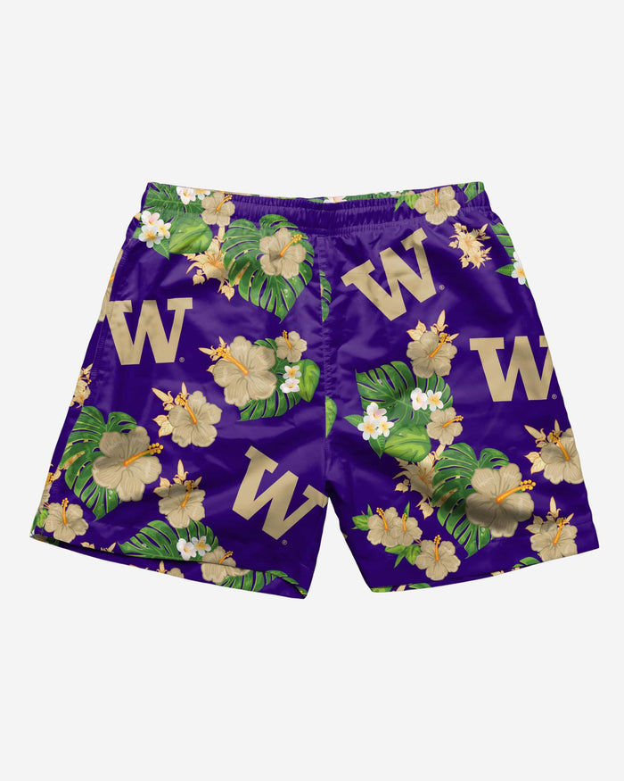 Washington Huskies Floral Swimming Trunks FOCO - FOCO.com