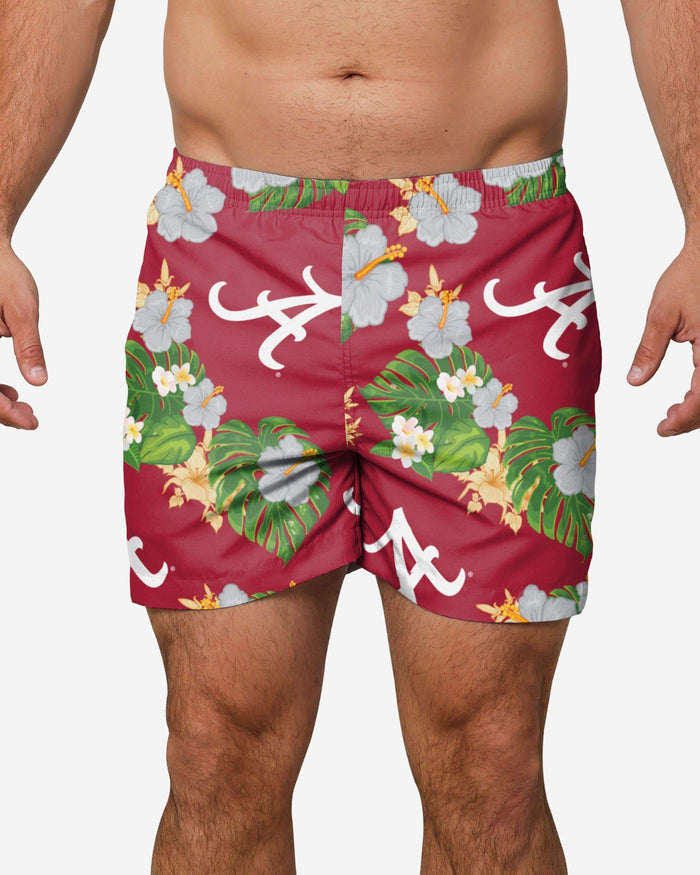 Alabama Crimson Tide Floral Swimming Trunks FOCO S - FOCO.com