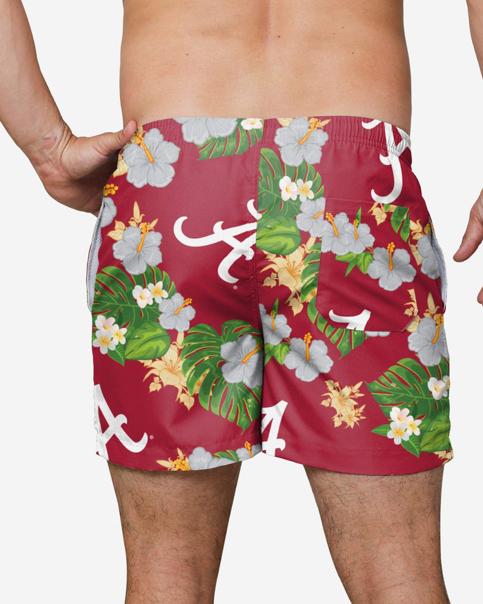 Alabama Crimson Tide Floral Swimming Trunks FOCO - FOCO.com